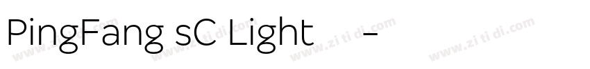 PingFang sC Light 亮体字体转换